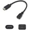 Add-On Addon 5 Pack Of 17Cm (7In) Usb 3.1 Type (C) Male To Micro-Usb, PK5 USBC2MUSB2FB-5PK - alternate 1